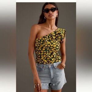 NWT Maeve one shoulder floral top (Anthropologie)
